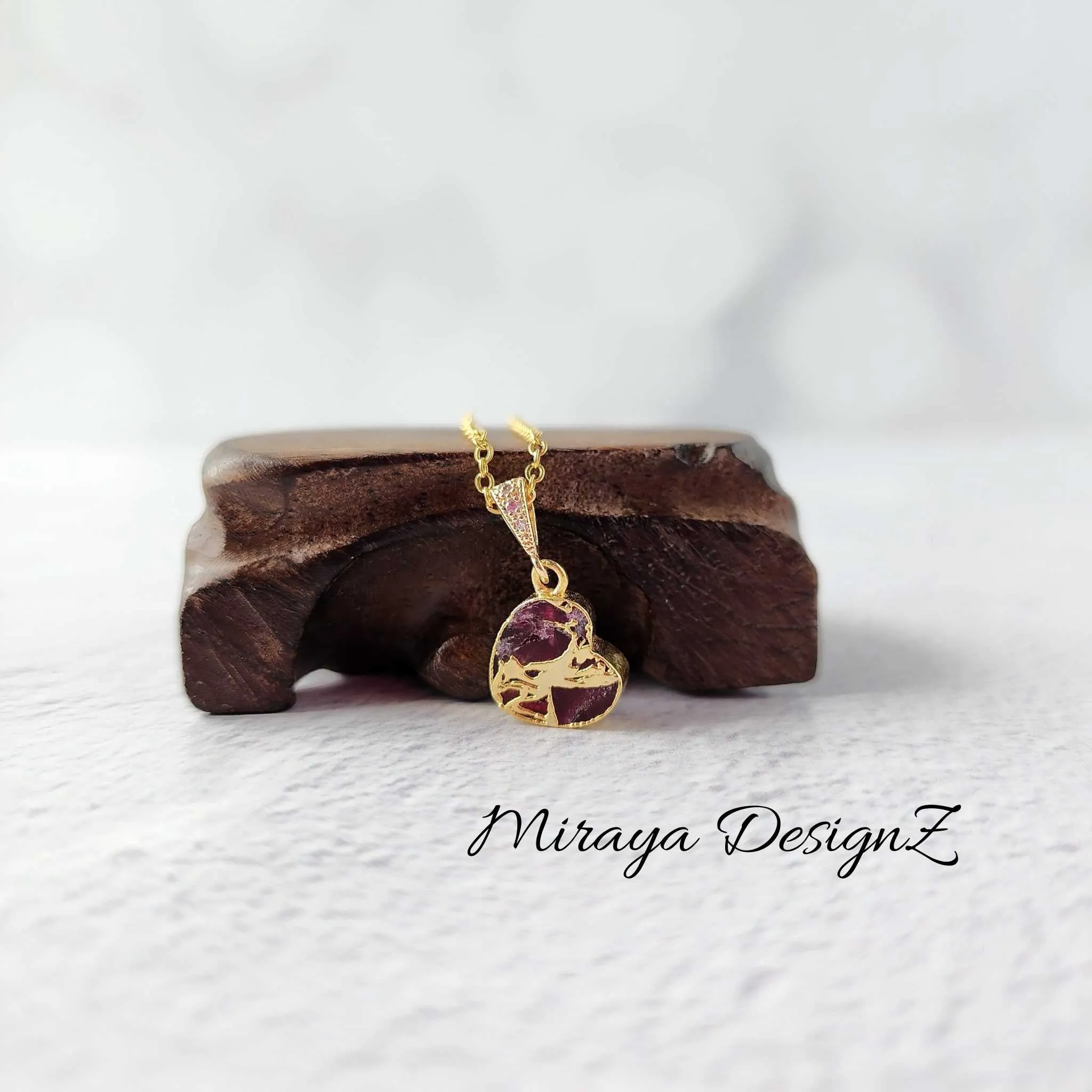 Heart Mojave Turquoise Necklace - Pink