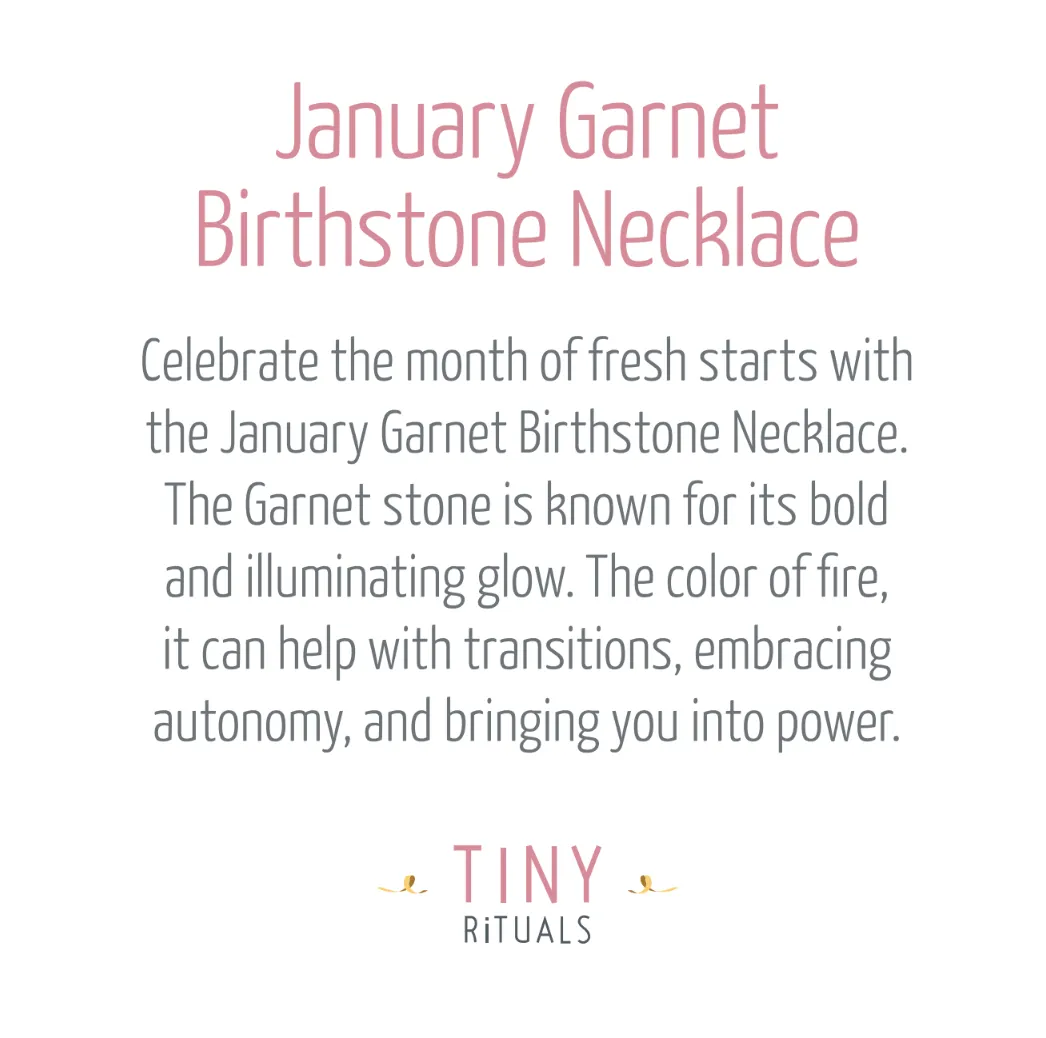 January Garnet Birthstone Necklace