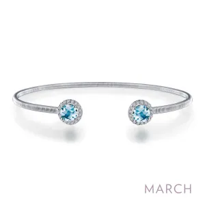 Lafonn Birthstone Round March Aquamarine Bracelet BB002AQP72