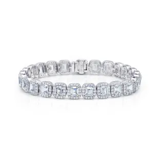 Lafonn Classic Emerald Diamond Bracelet B0039CLP65