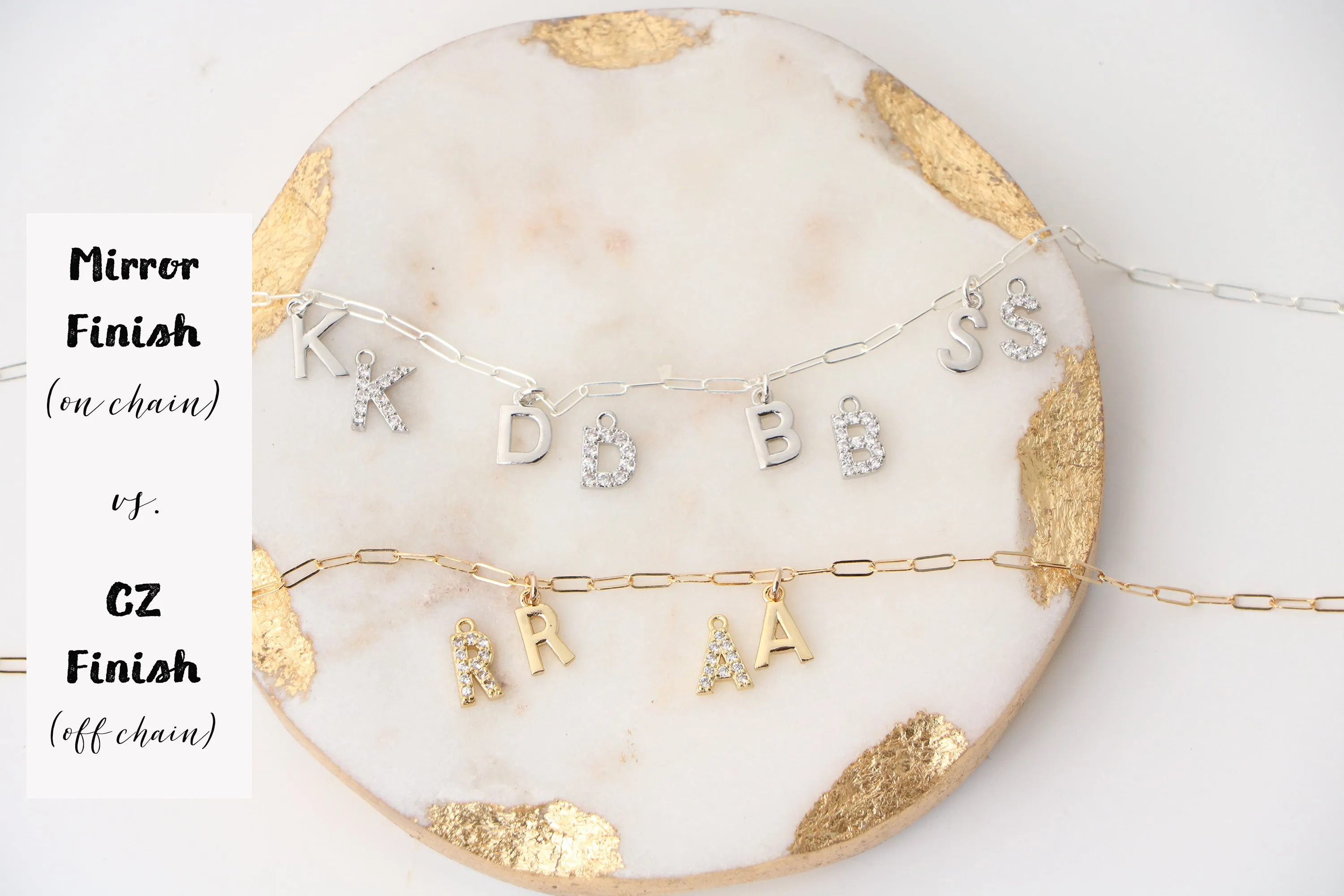 letter charm bracelet {silver   gold}