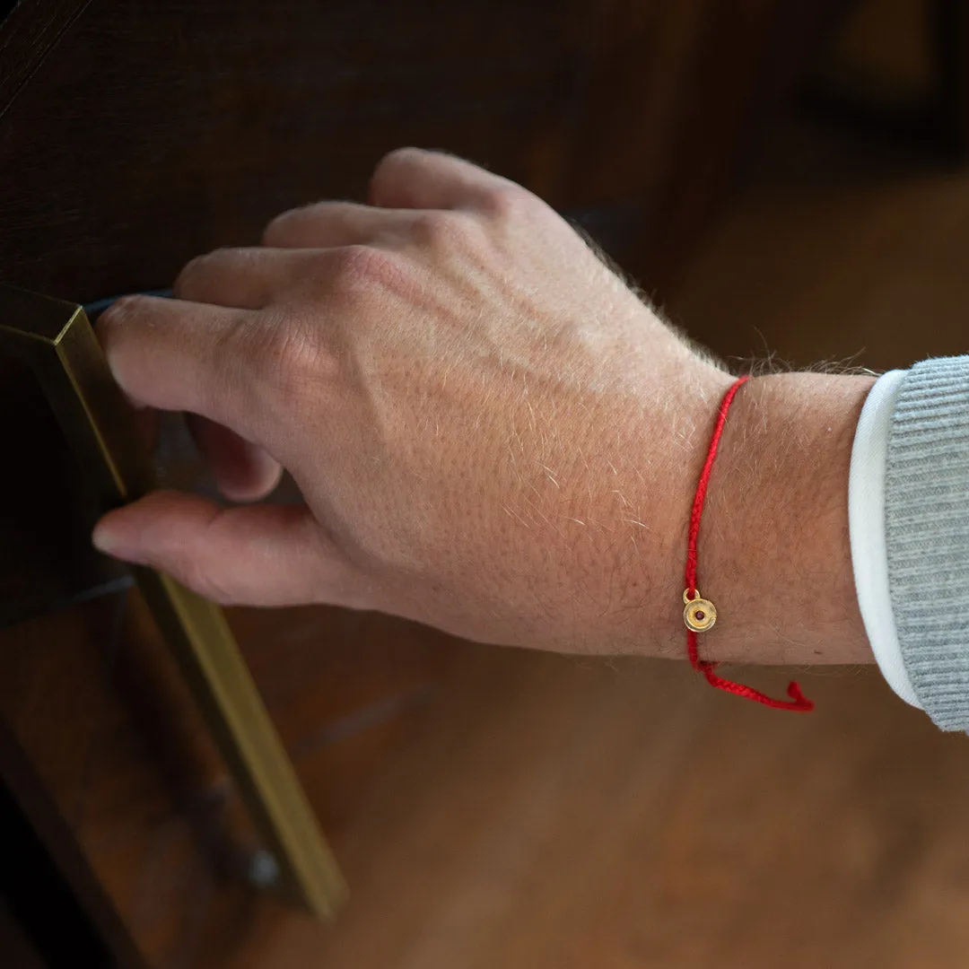 Lucky Red Original bracelet - 14k Gold plated with Red Garnet stone