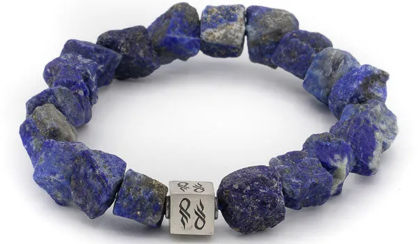 Luxury Raw Lapis Natural Gemstone Centerpiece Bracelet