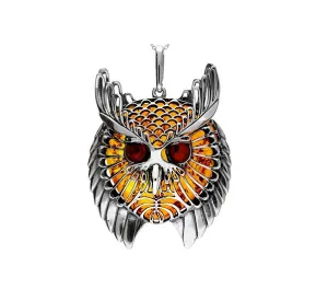 MILENA Baltic Amber OWL Necklace