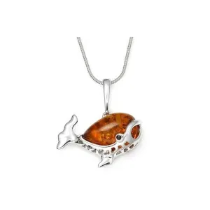 MILENA Necklace Silver and Baltic Whale