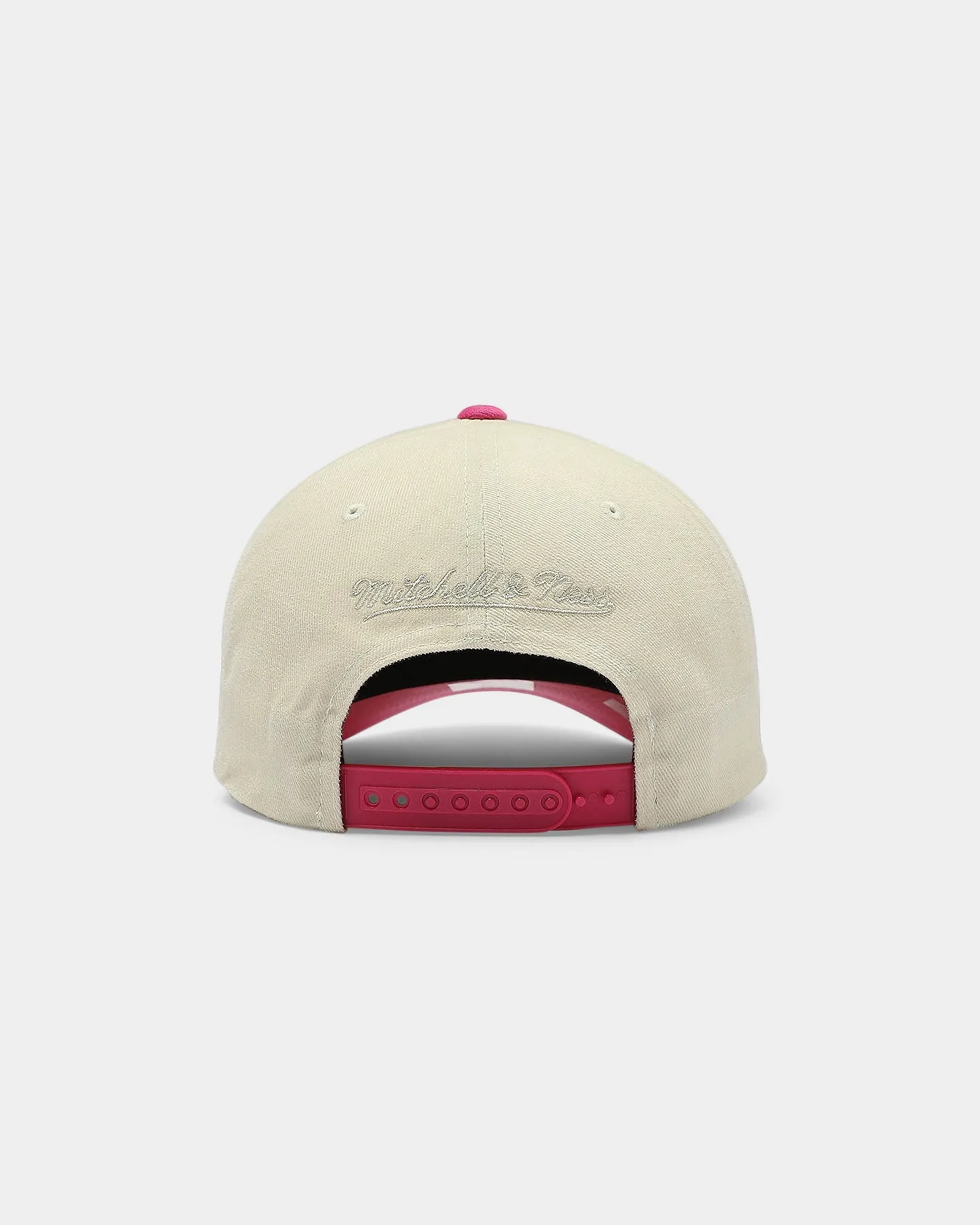 Mitchell & Ness San Antonio Spurs Pro Crown Snapback Off White/Pink