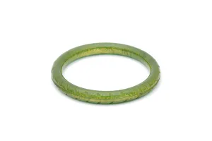 Narrow Golden Olive Fakelite Duchess Bangle