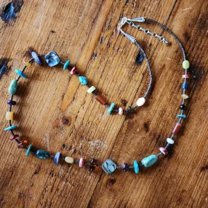 Navajo Necklace of Many Colors - 29" Long