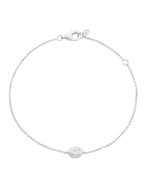 Oval Solitaire Diamond Bracelet - 925 Sterling Silver