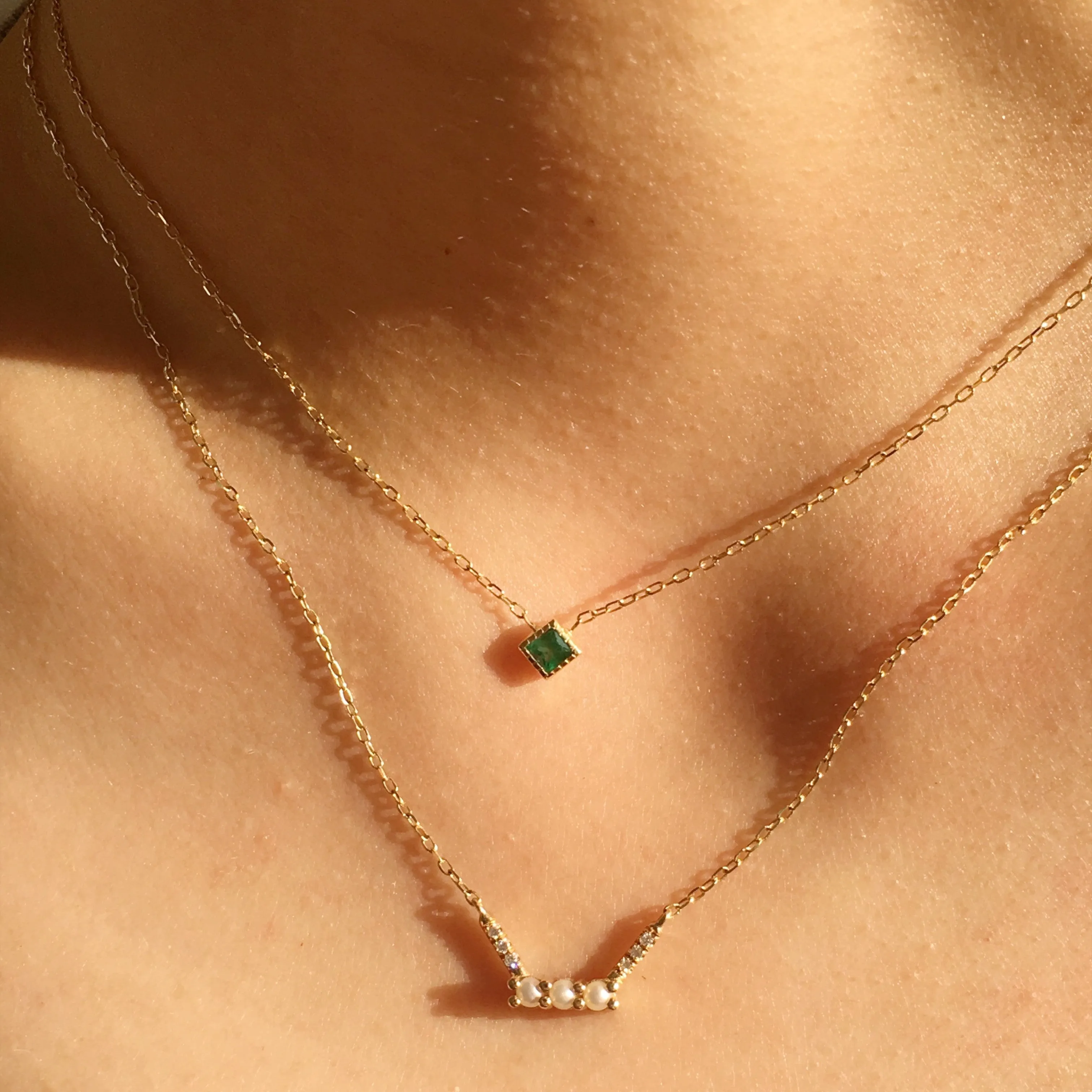 PC Emerald Necklace (ready to ship option)*