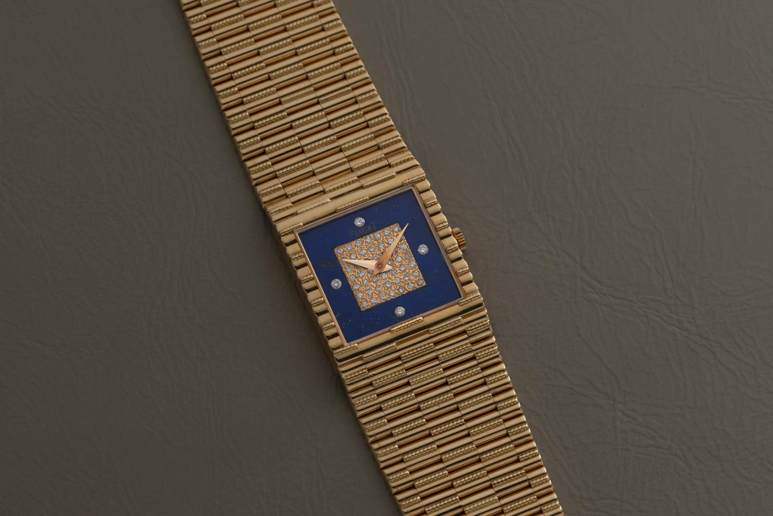 Piaget Tradition 'Lapis Lazuli' Diamond Dress Watch