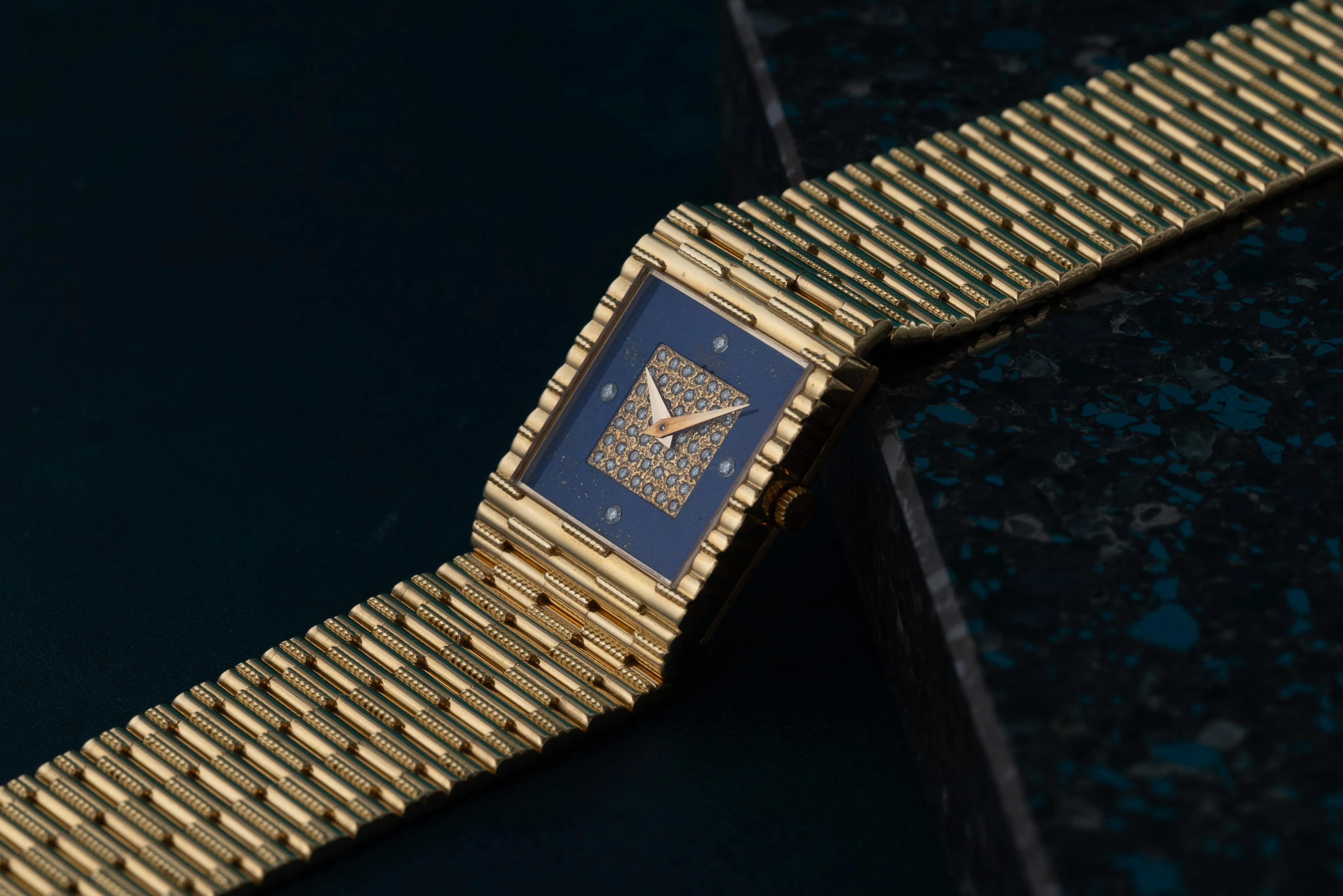 Piaget Tradition 'Lapis Lazuli' Diamond Dress Watch