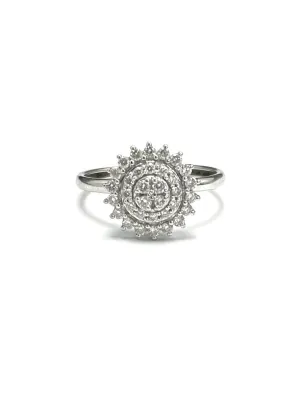 Platinum & Diamond Cluster Ring