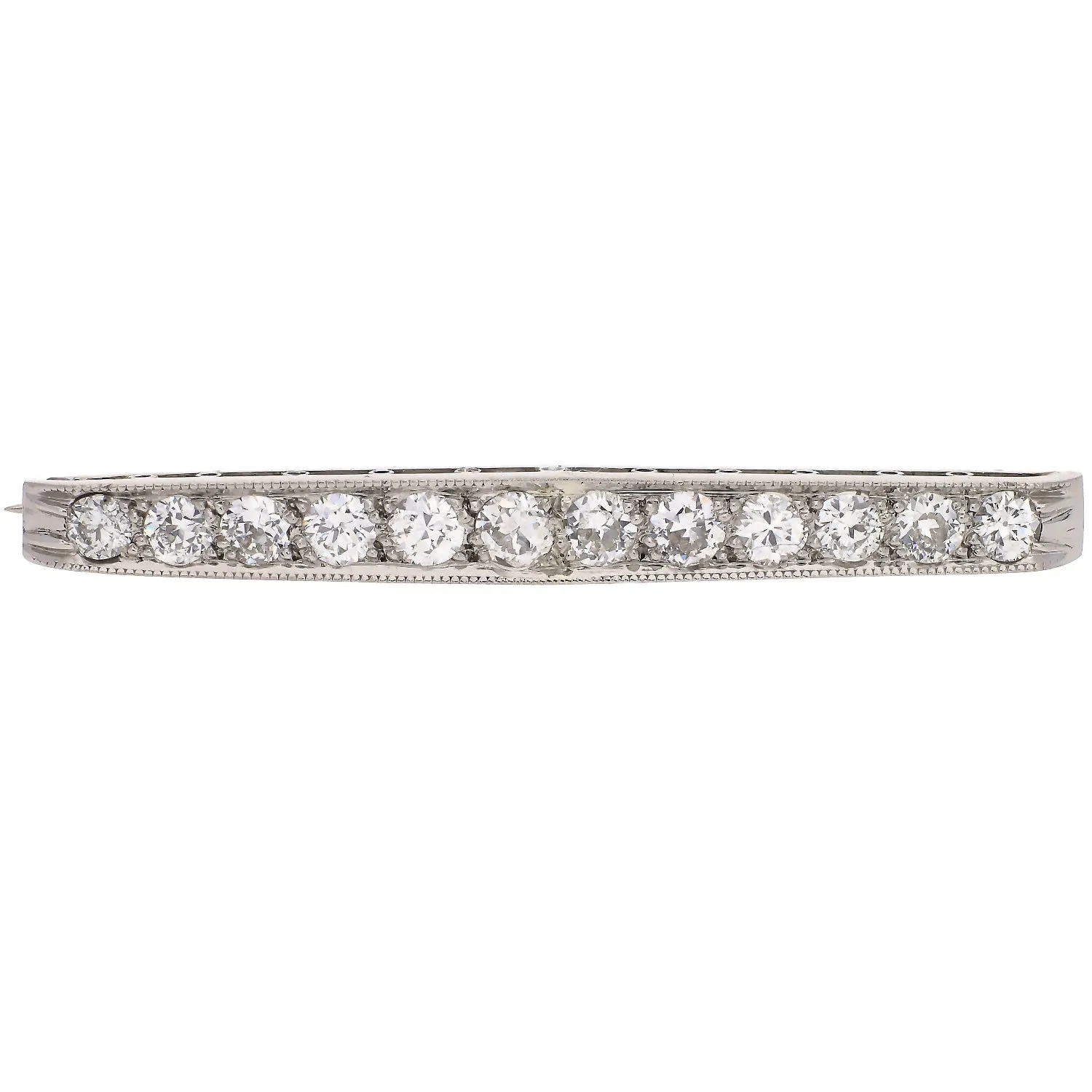 Platinum and Diamond Pin/Brooch