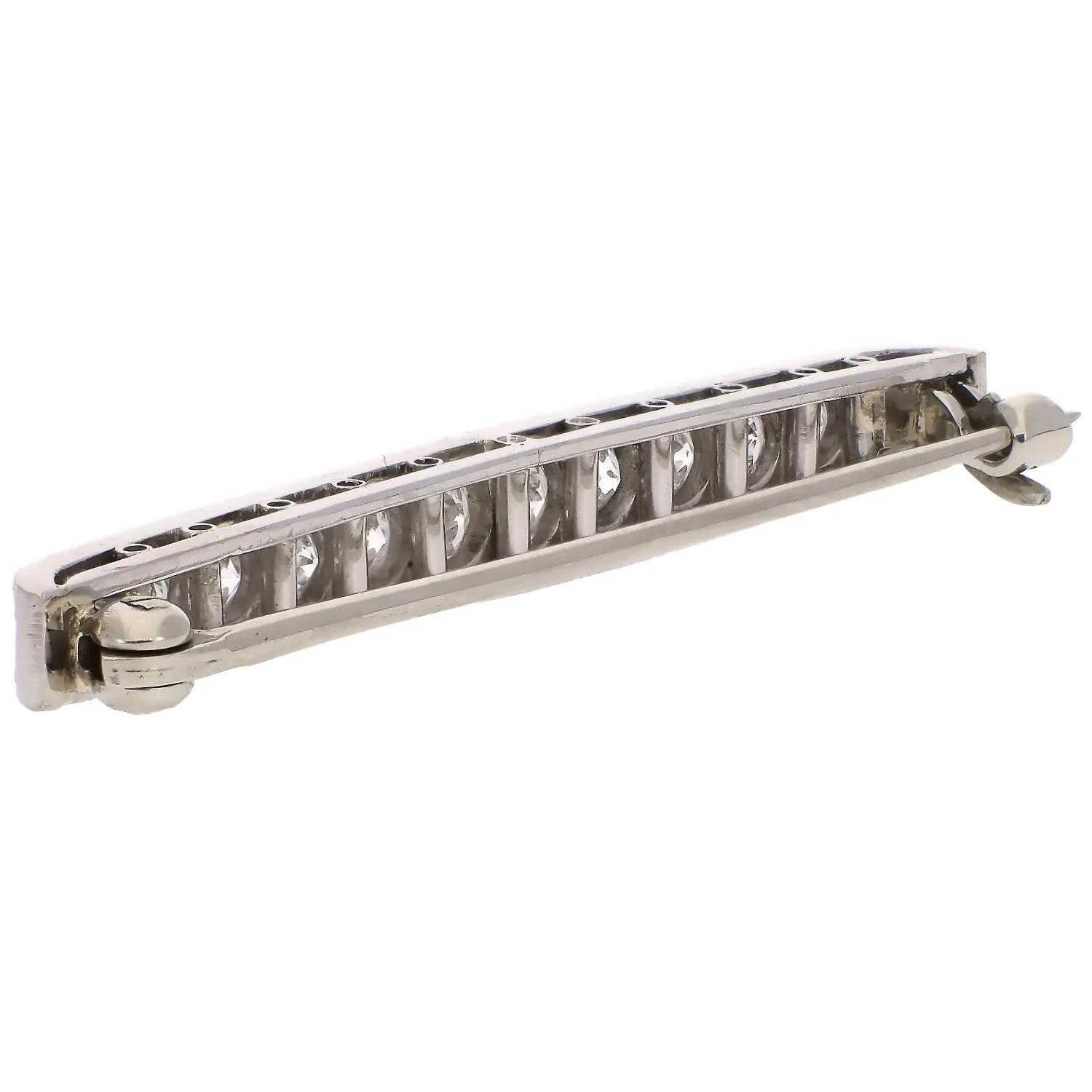 Platinum and Diamond Pin/Brooch