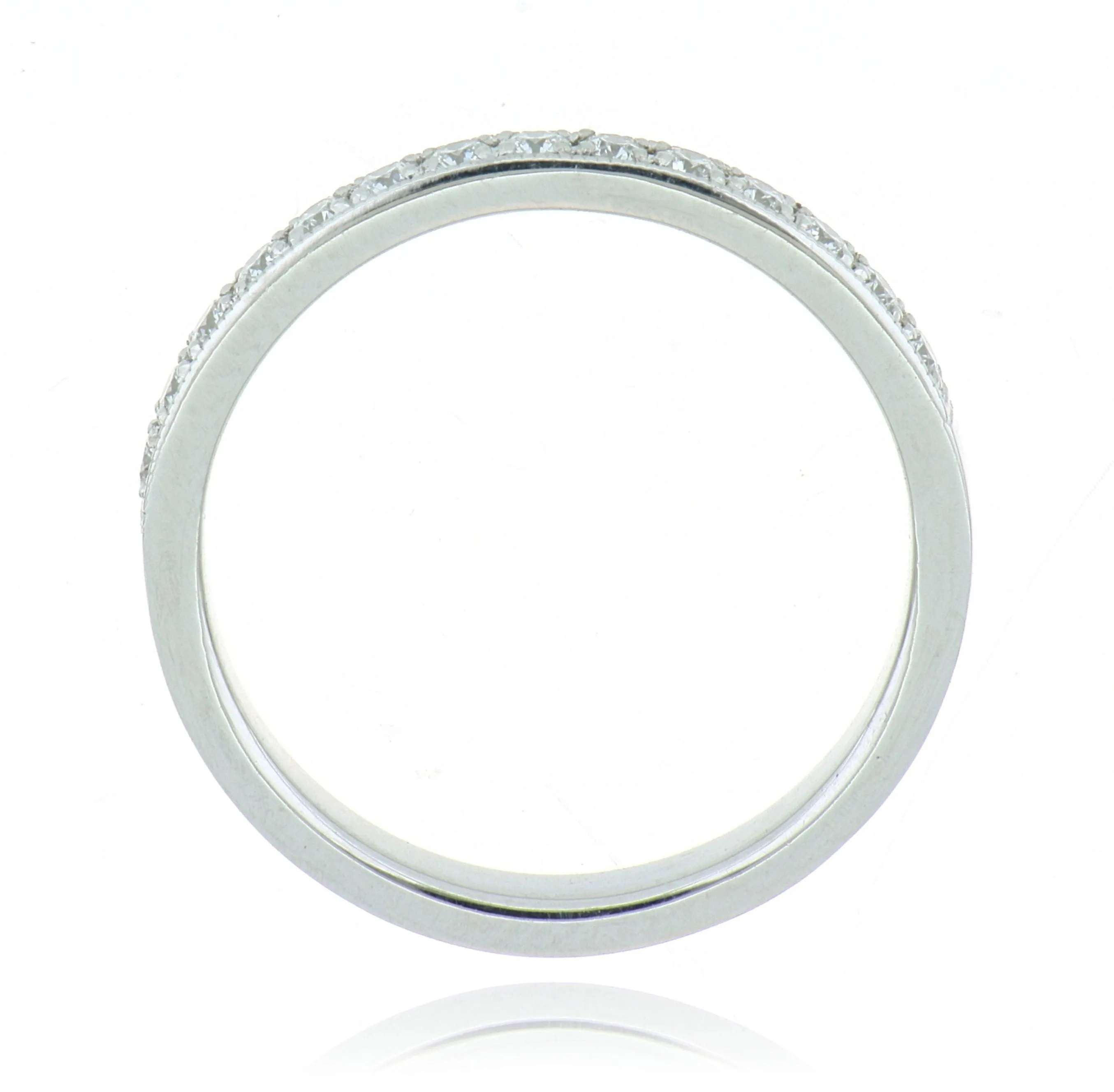Platinum Milgrain Diamond Band