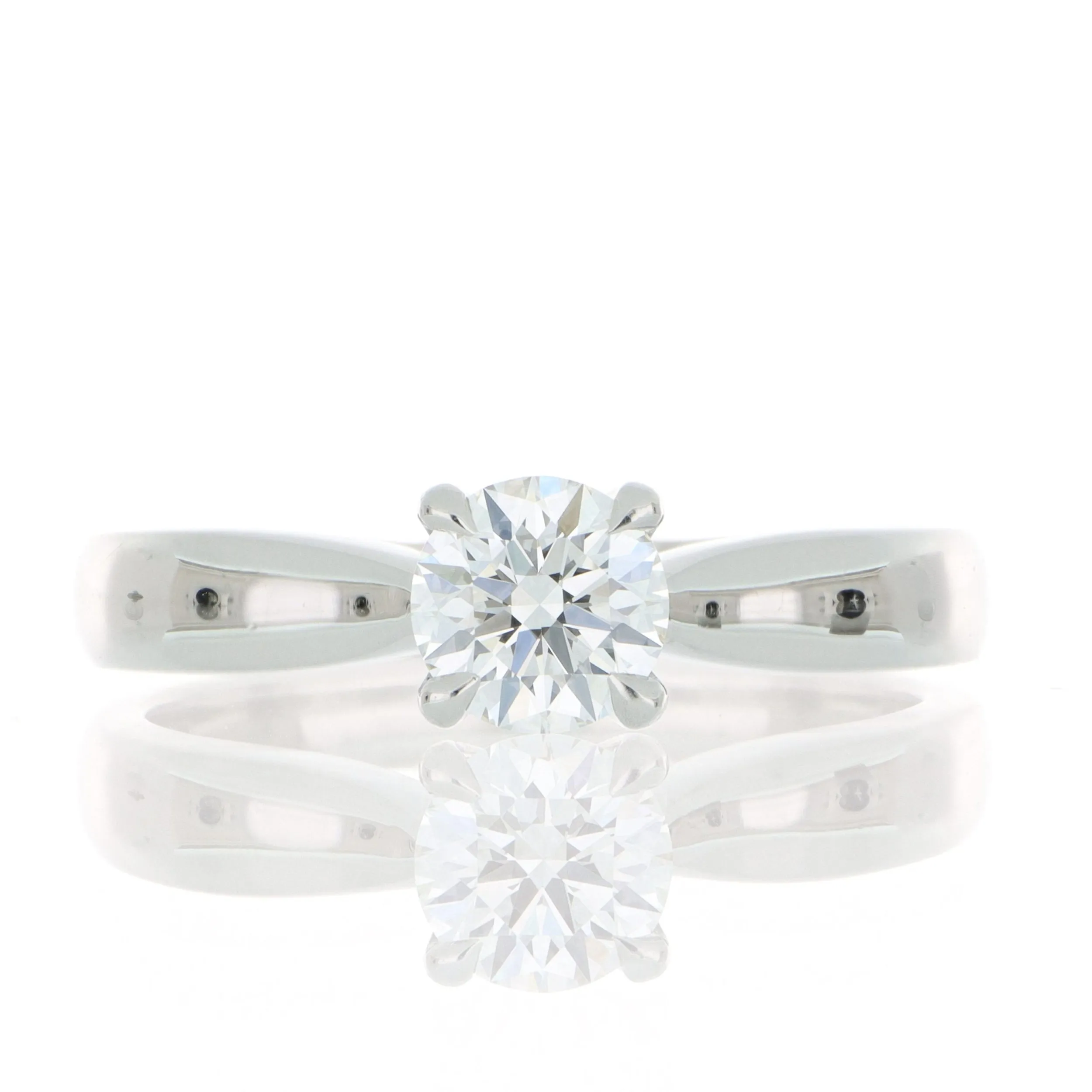 Platinum Serenity Hearts on Fire Round Solitaire Engagement Ring