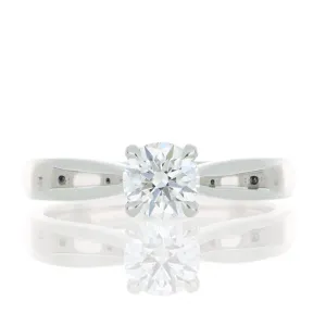 Platinum Serenity Hearts on Fire Round Solitaire Engagement Ring