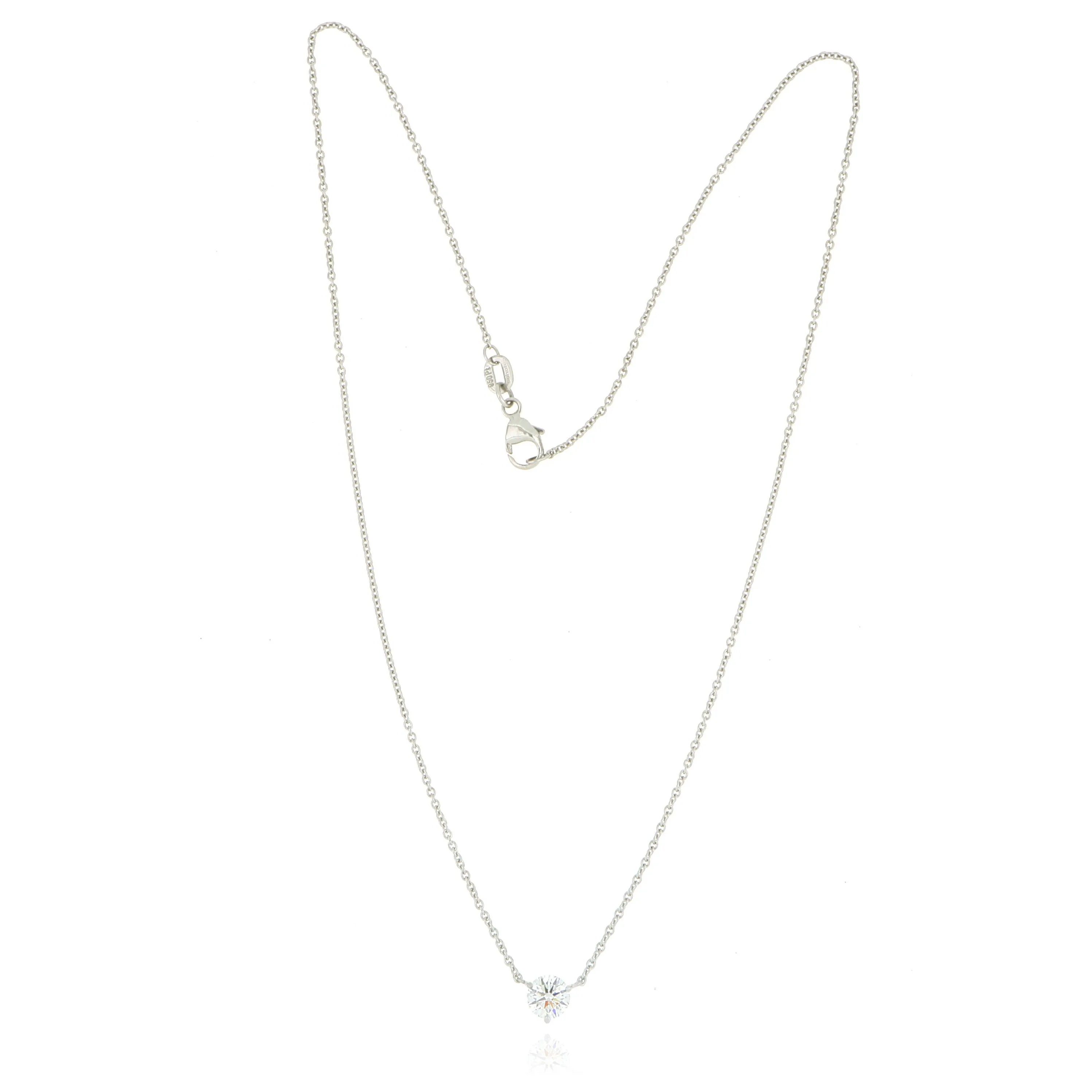 Platinum Solitaire Diamond Necklace