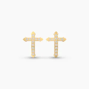 Radiant Cross Natural Diamond Earstud