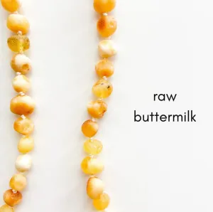 Raw Buttermilk Baltic Amber Teething Necklace