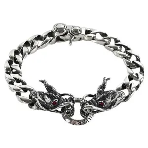 Red Eyes Silver Dragon Bracelet