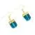 Rhinestone Square Dangle Drop Hook Earrings for woman