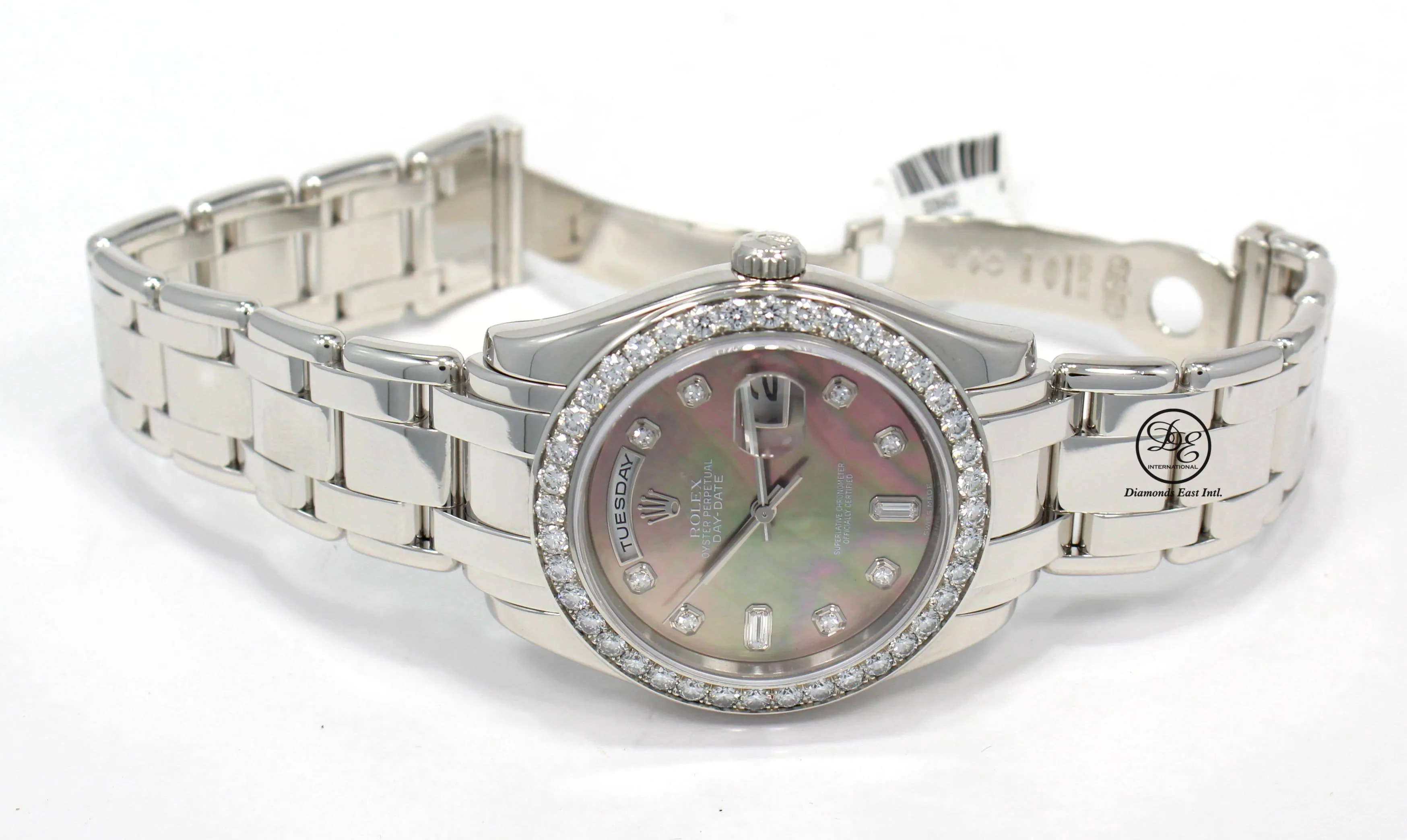 ROLEX Masterpiece 18946 Day-Date 39mm Platinum Factory MOP Diamonds Dial Bezel
