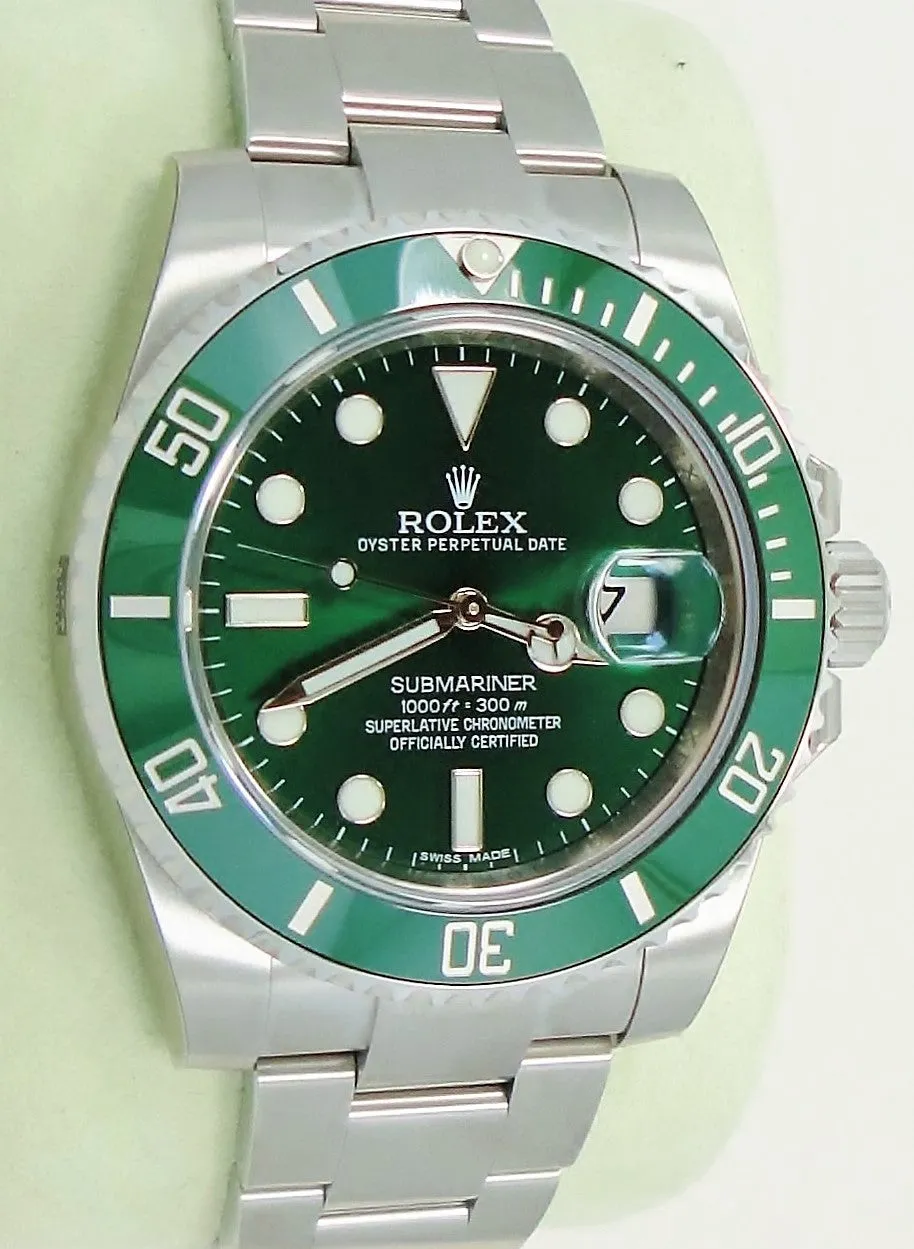 Rolex Oyster Perpetual Submariner 116610LV HULK UNWORN