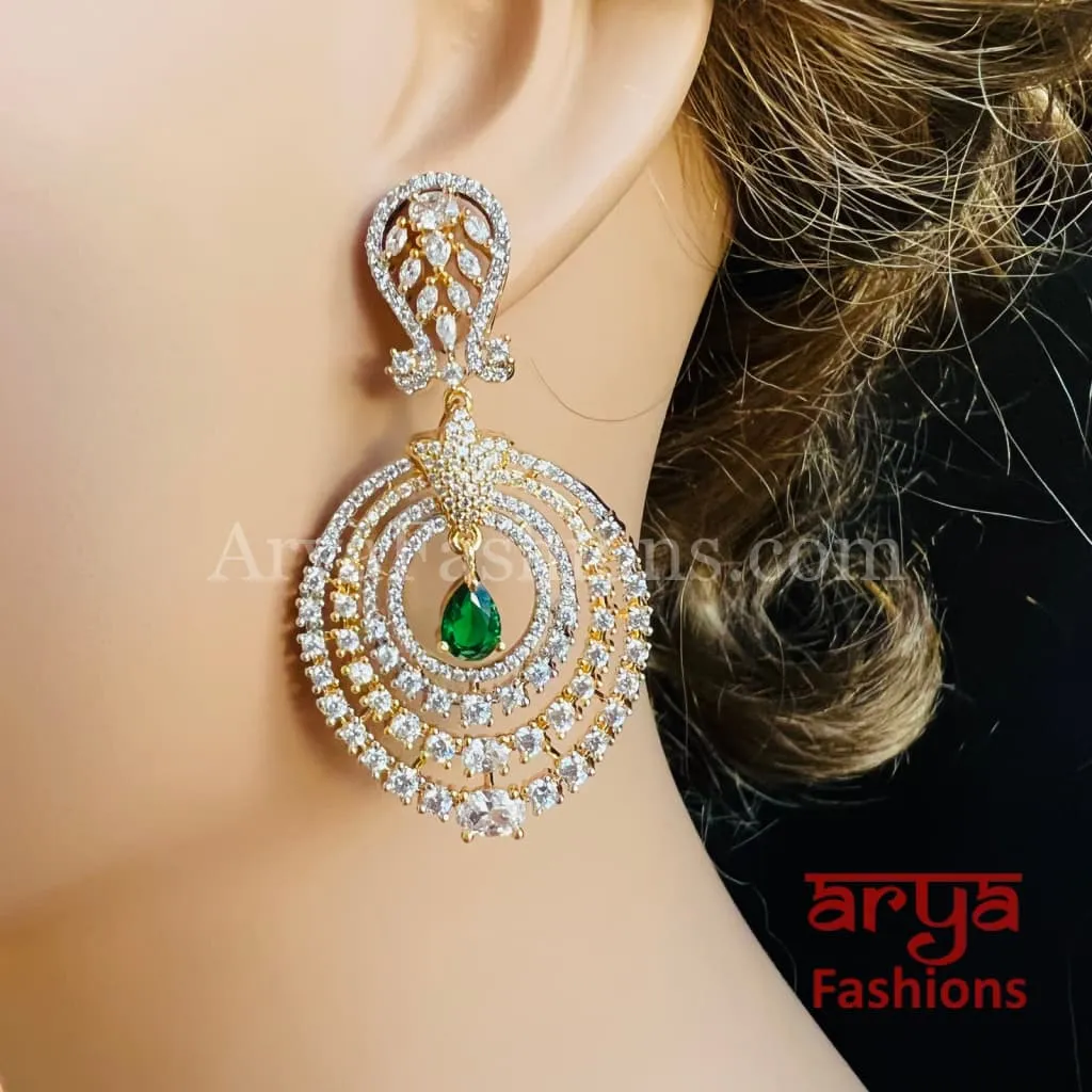 Sierra Gemstone CZ Party Earrings