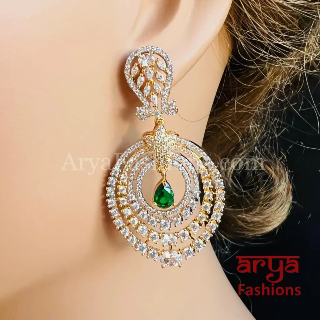 Sierra Gemstone CZ Party Earrings