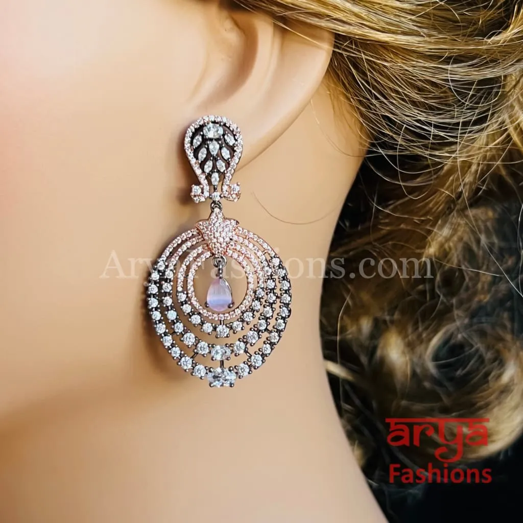 Sierra Gemstone CZ Party Earrings