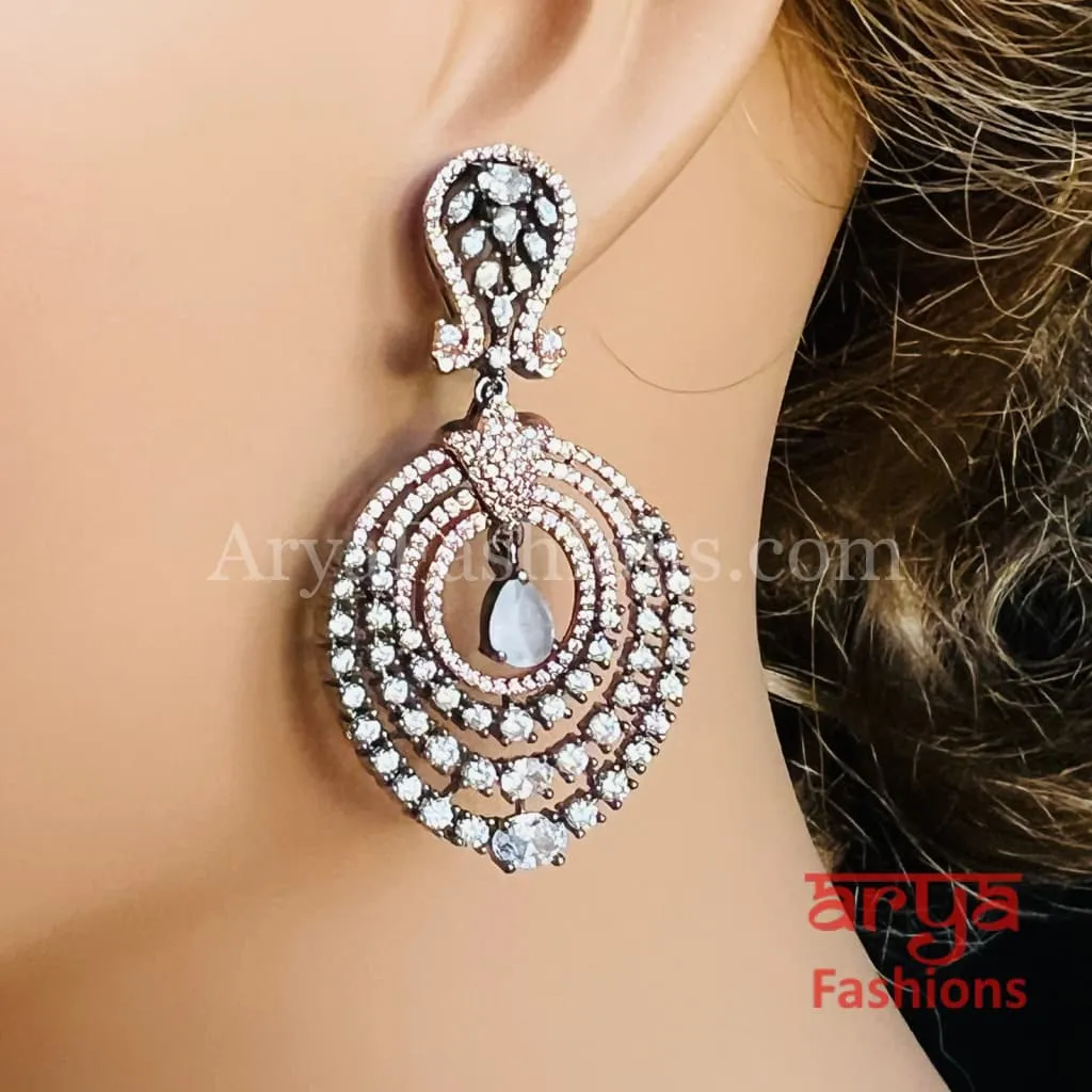 Sierra Gemstone CZ Party Earrings