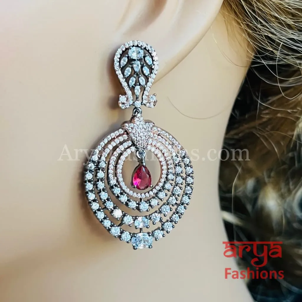 Sierra Gemstone CZ Party Earrings