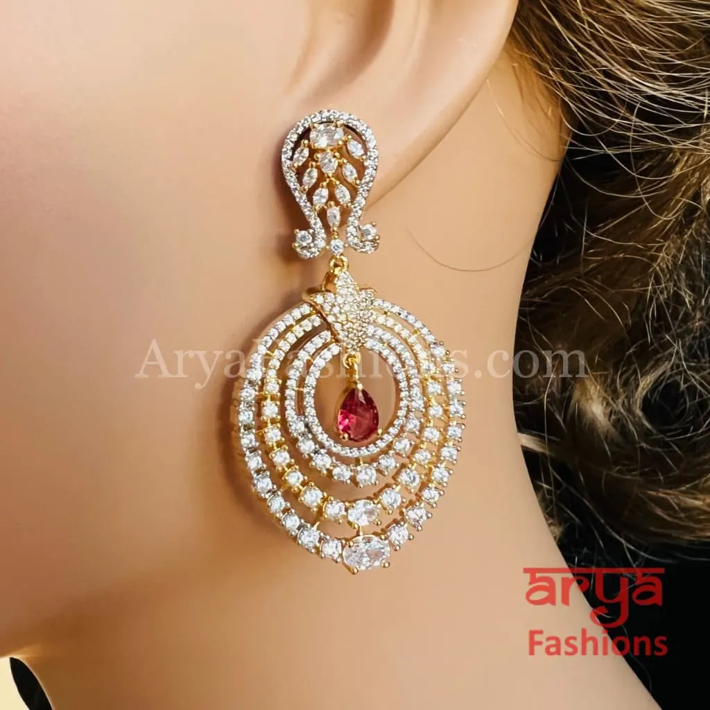 Sierra Gemstone CZ Party Earrings