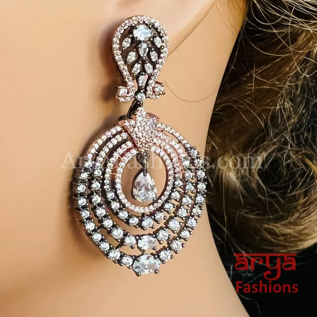 Sierra Gemstone CZ Party Earrings