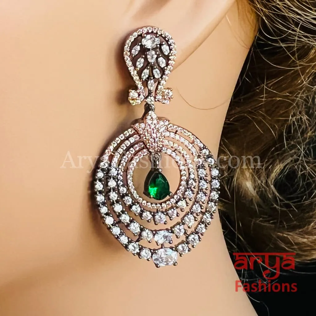 Sierra Gemstone CZ Party Earrings