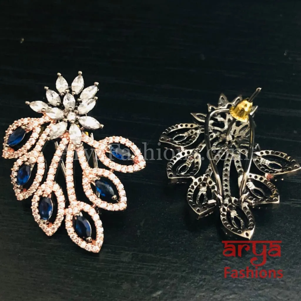 Silver Cubic Zirconia Designer Studs