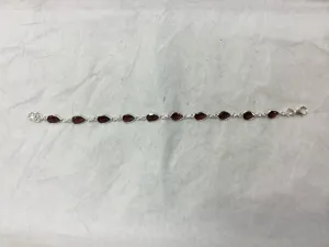 Silver Garnet Bracelet