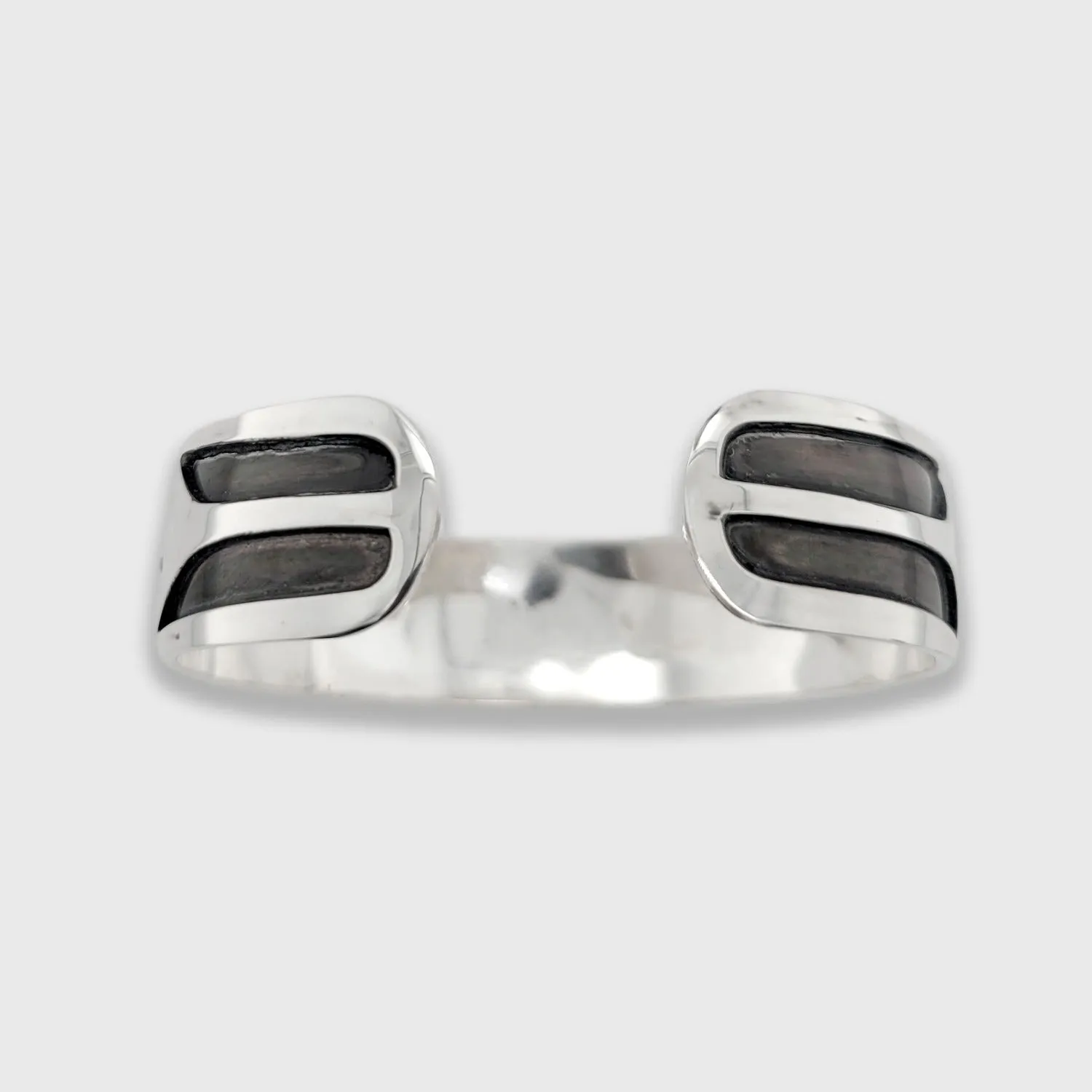Silver Oxidized Raven Bracelet