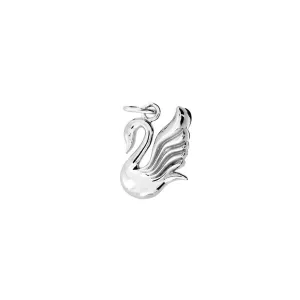 Silver Swan Lake Charm