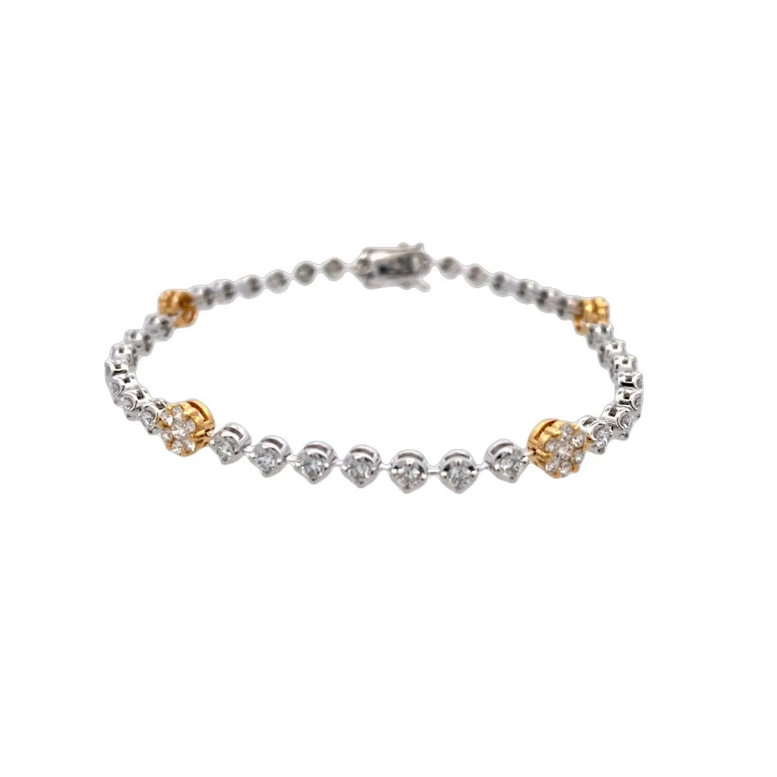 Simon G Jewelry Two-Tone Diamond Tennis Bracelet
