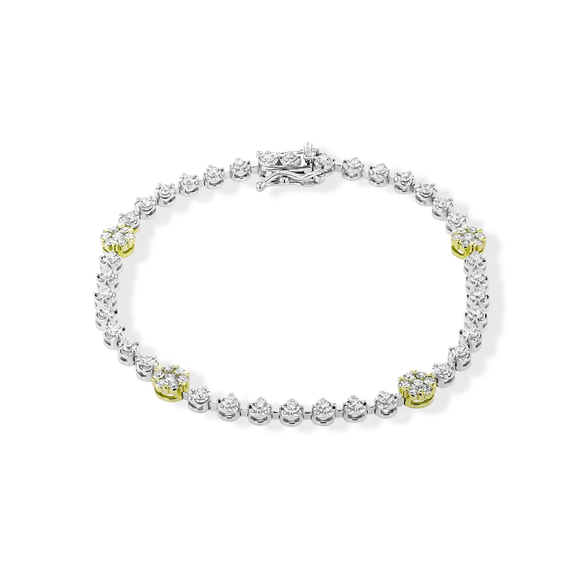 Simon G Jewelry Two-Tone Diamond Tennis Bracelet