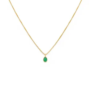 Sofia Slice Necklace | Emerald