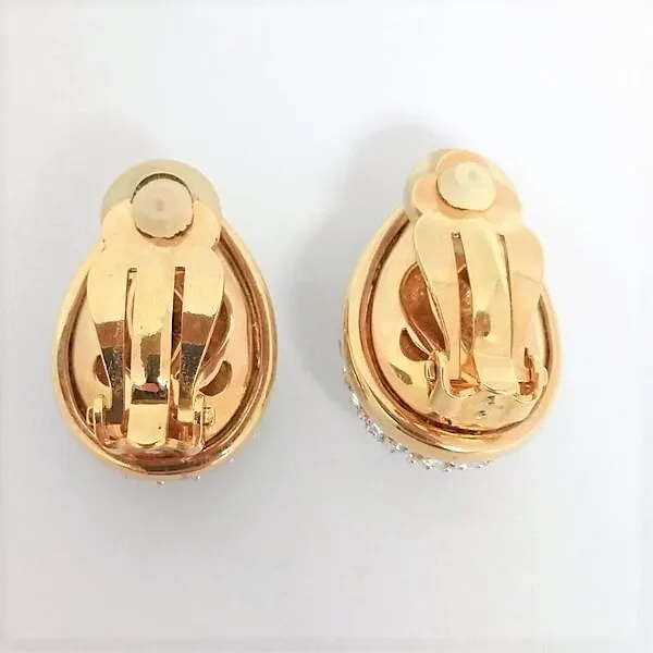 Swarovski Pear Shaped Crystal Clip On Earrings
