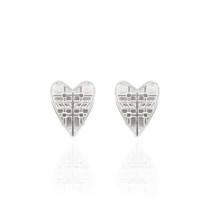 Tartan Studs in Sterling Silver