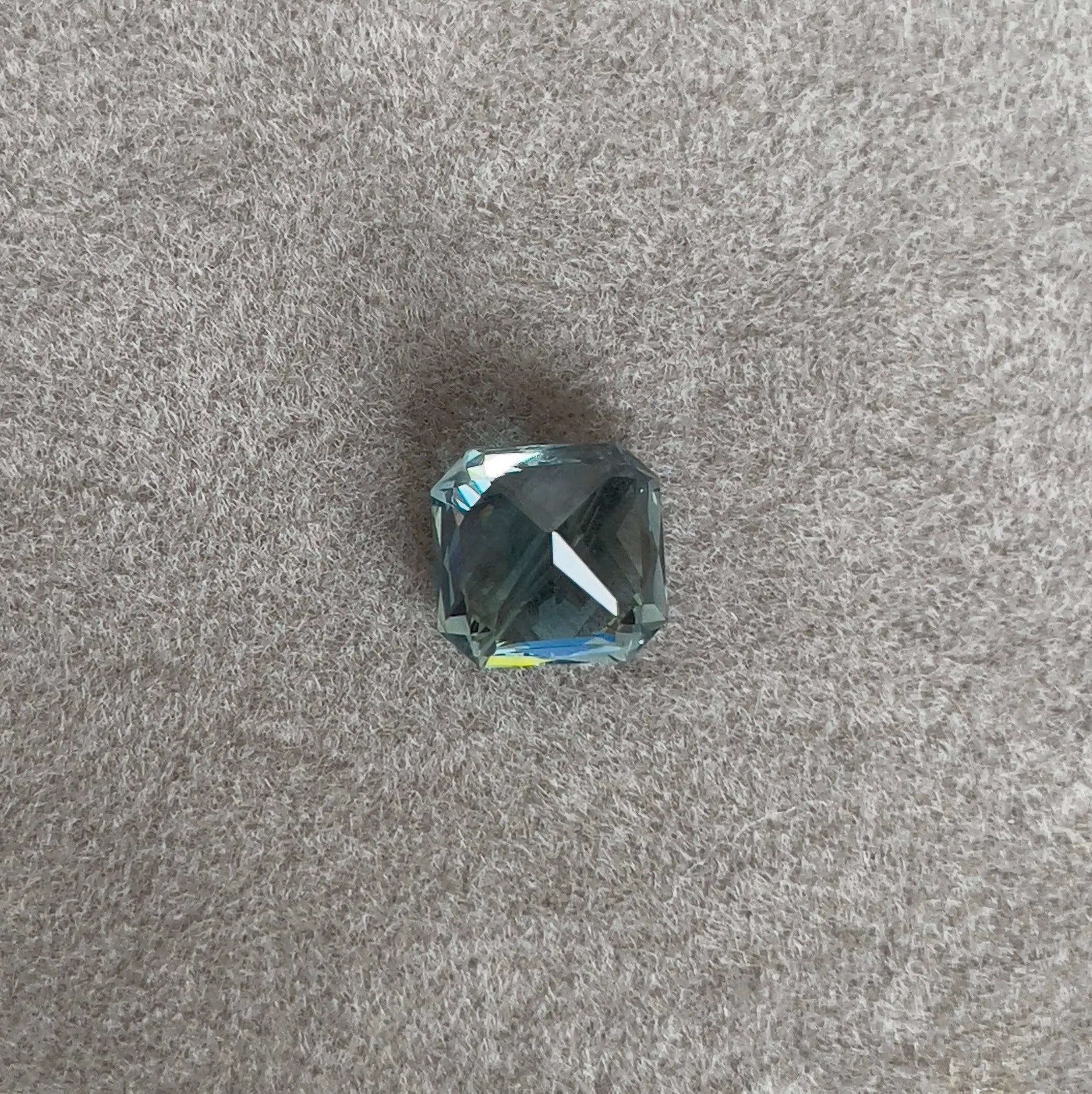 This 2.21 carat Green Sapphire is well cut to bring out the best colour and luster, and has a perfect colour blend.