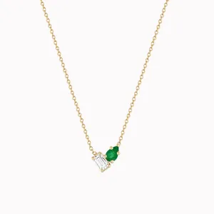 Toi Et Moi Emerald & Diamond Necklace