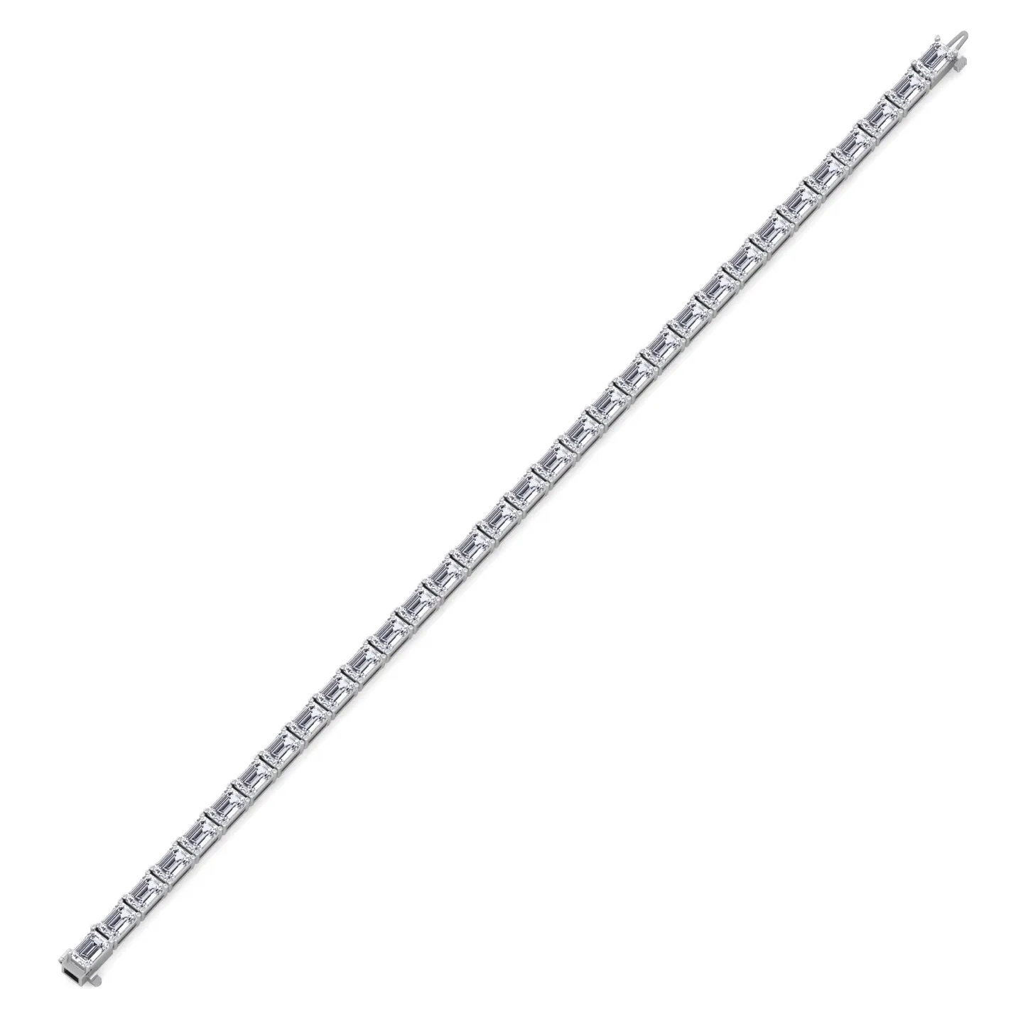 Trina - (14.50Ct T.W) East To West Emerald Cut Tennis Bracelet