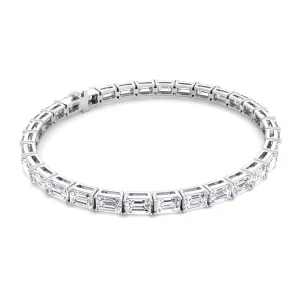 Trina - (14.50Ct T.W) East To West Emerald Cut Tennis Bracelet